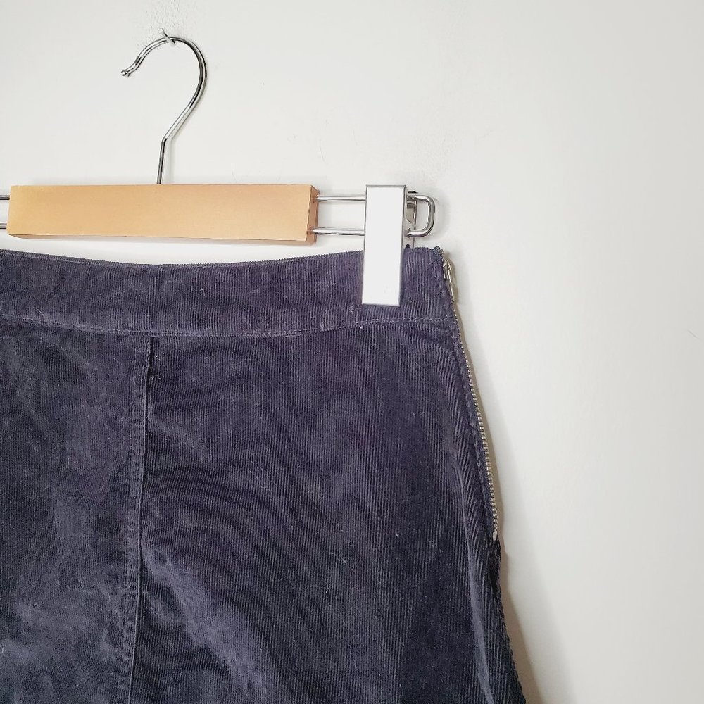 ARITZIA WILFRED FREE Black Corduroy Mini Skirt - Picture 4 of 8